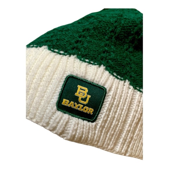 Nike Green and White Baylor Beanie with Pom - Picture 2 of 3